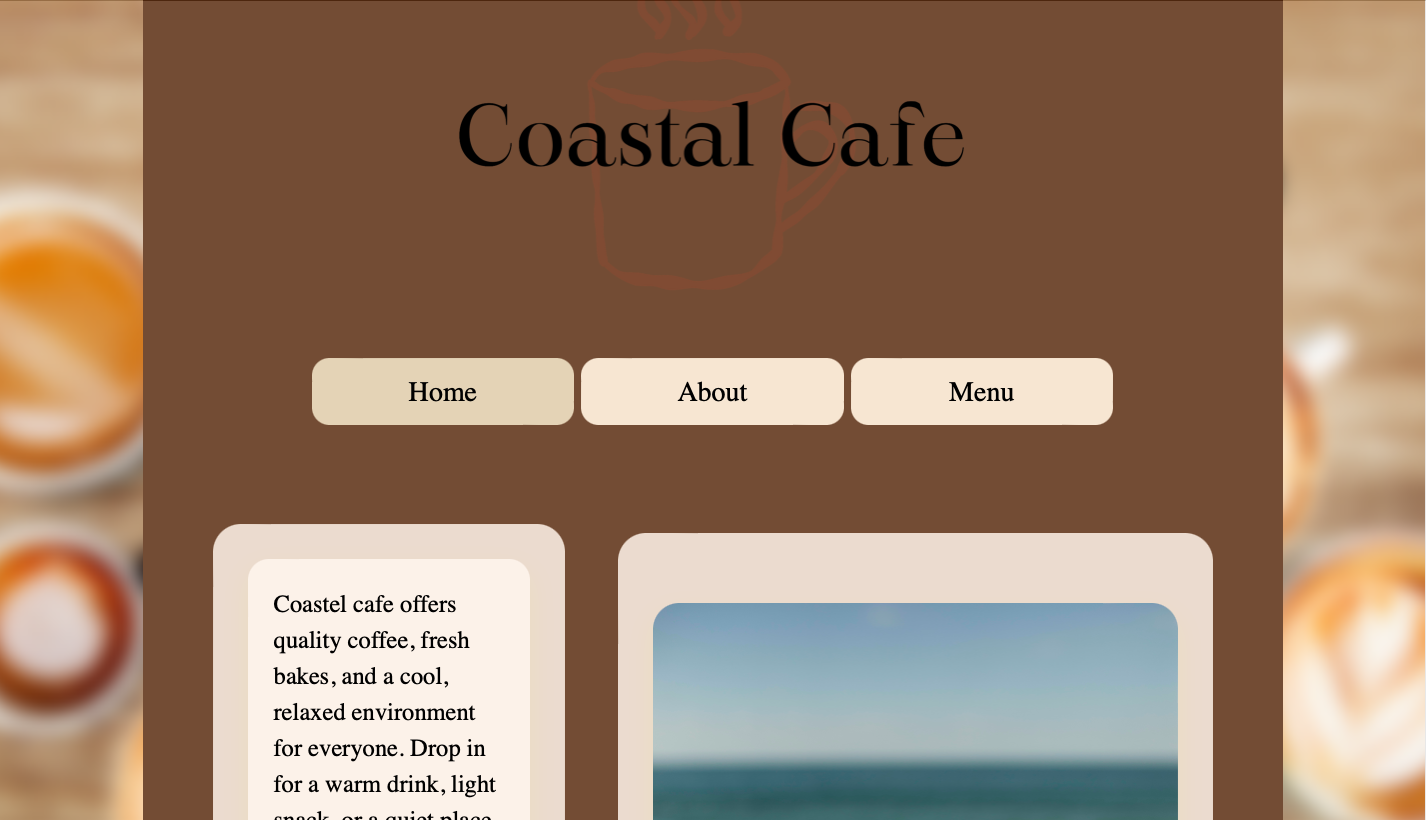 coffee shop website